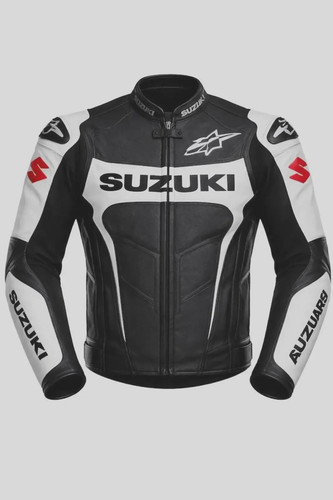 Giacca pelle moto suzuki - moto,